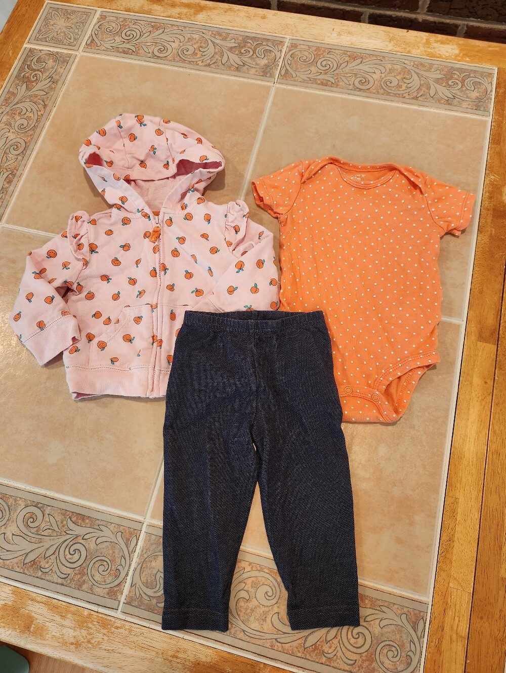 12m Carter's Girls Peach Outfit